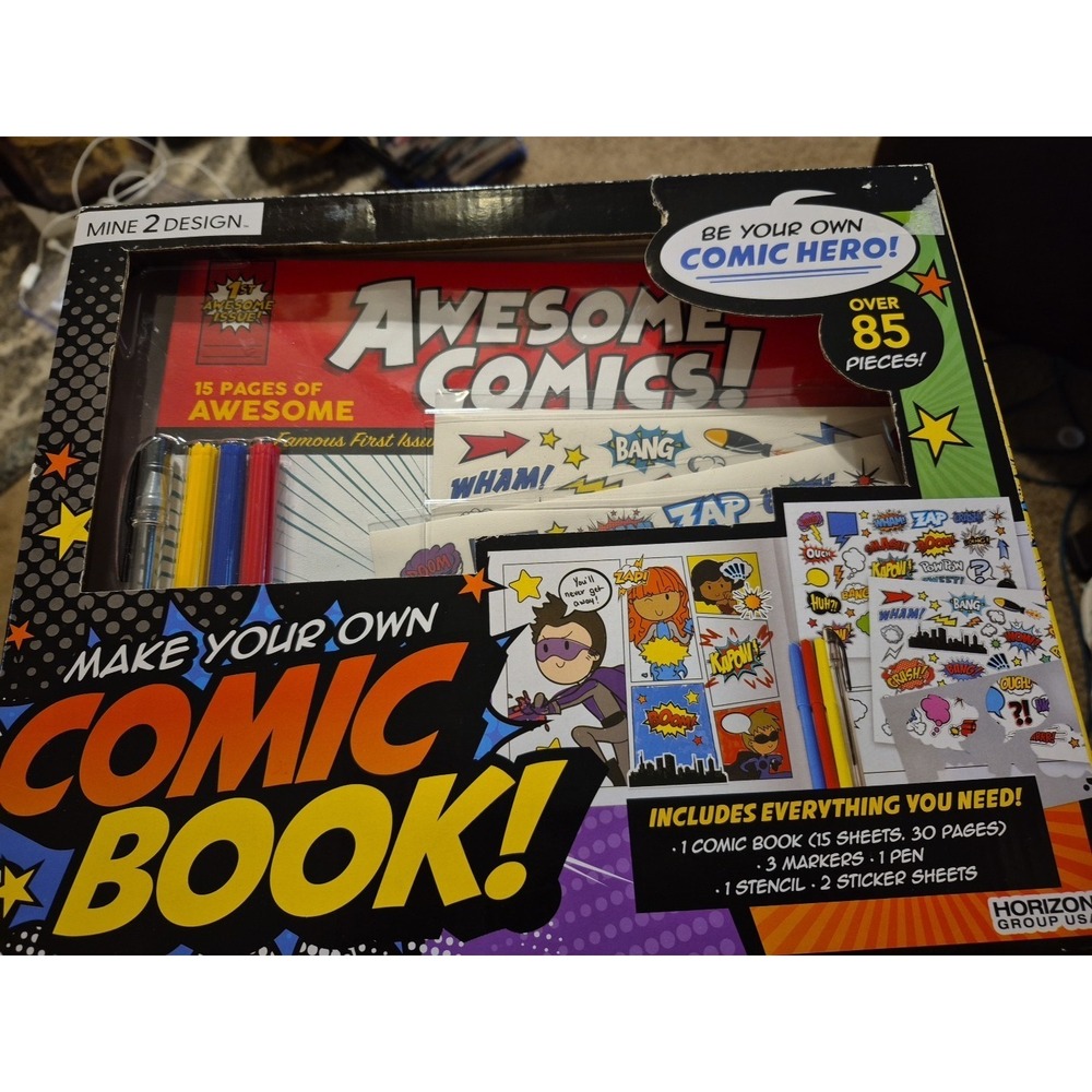 Awesome Comics Make your own comic set over 85 pieces